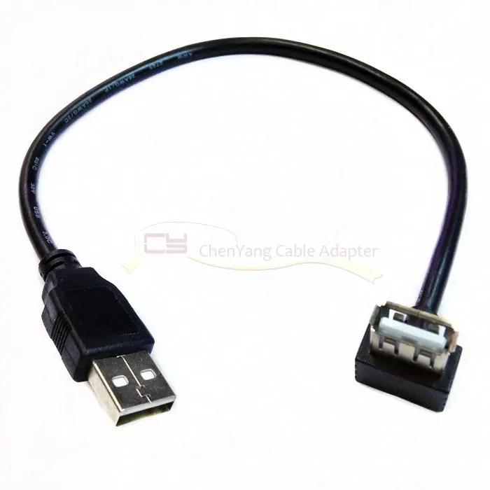 USB 2 0 Тип A штекер вверх прямоугольный 90 градусов Женский удлинитель 20 см |