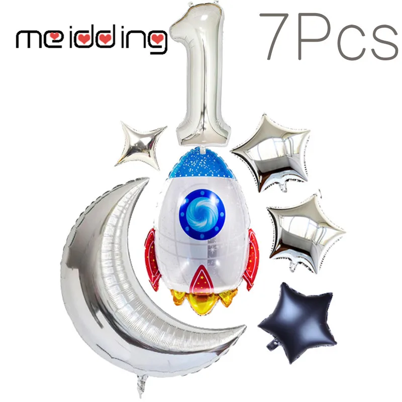 

Outer Space Party Decoration Kids Birthday Party Favors Gift Number Foil Balloons Set Decoration Of Astronaut Party And Events