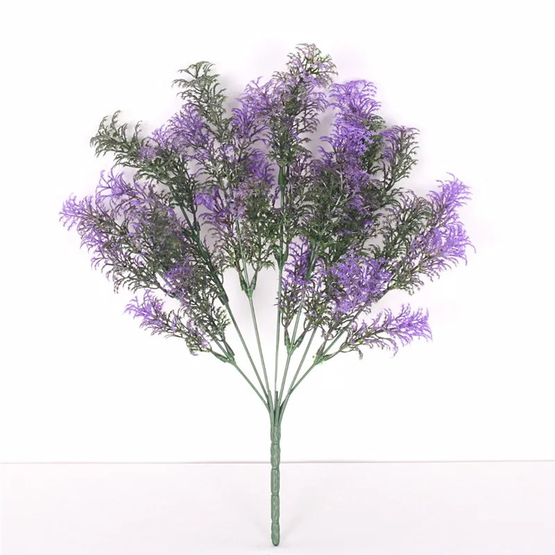 Зеленые растения пластиковые большие 7 вилок Птичье гнездо Ванильная вода трава