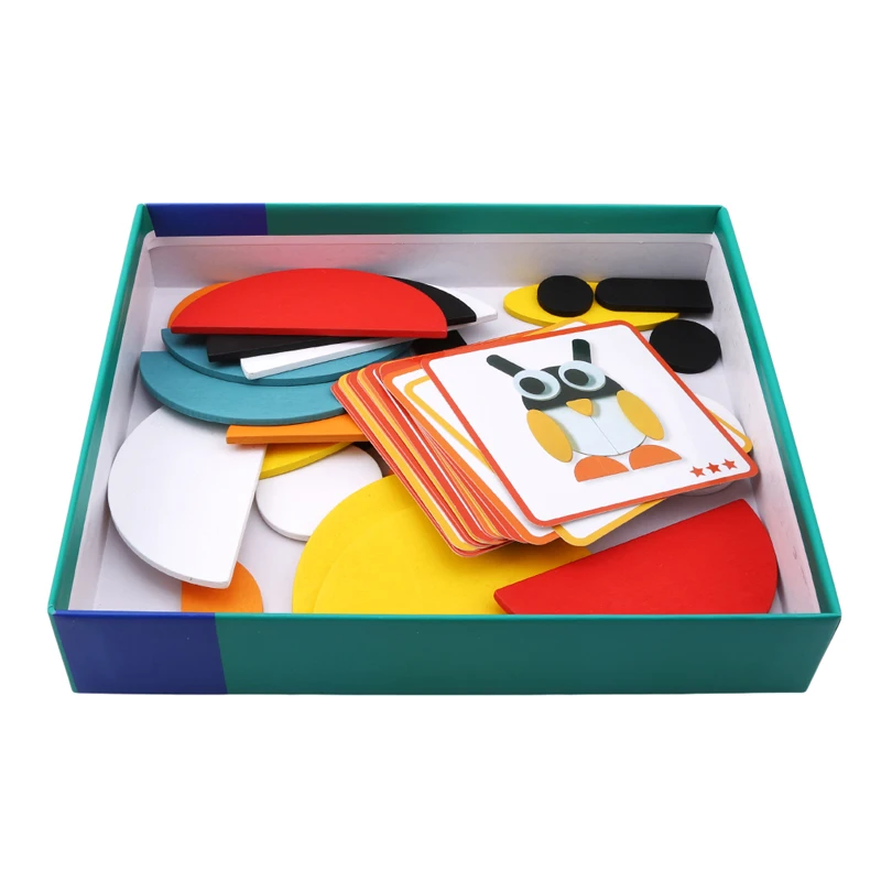 Деревянные животные Пазлы 3D игрушки для детей Мультяшные Животные Жираф игры