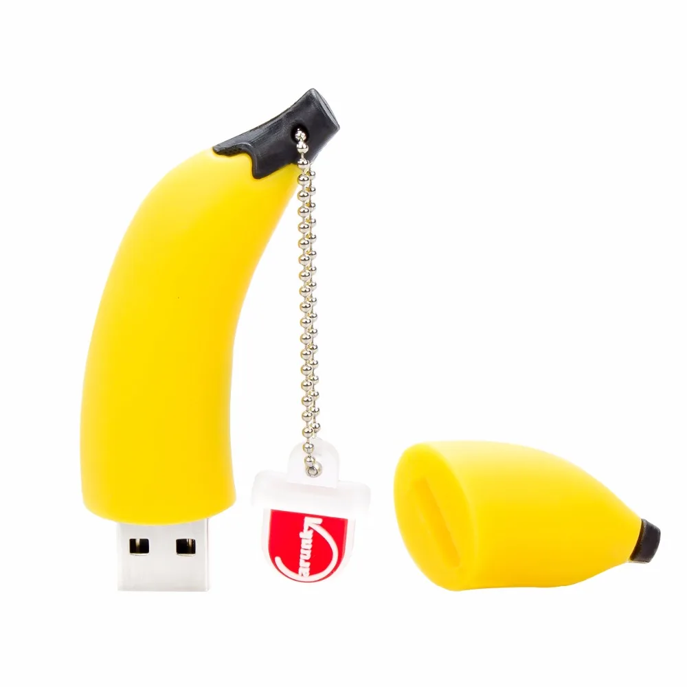 Силиконовый флеш-накопитель banana 4 Гб u диск 8 ГБ Флешка 16 32 64 фруктовый usb