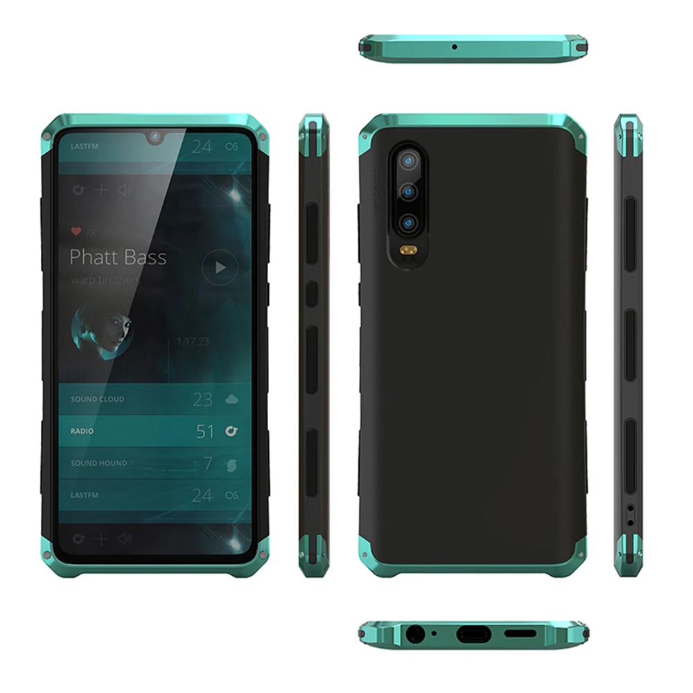 Чехол с металлической рамкой для huawei p30 PRO, чехол с металлическим бампером, пластиковый Роскошный чехол для телефона huawei p30 pro, Жесткий Защитный матовый чехол из ТПУ