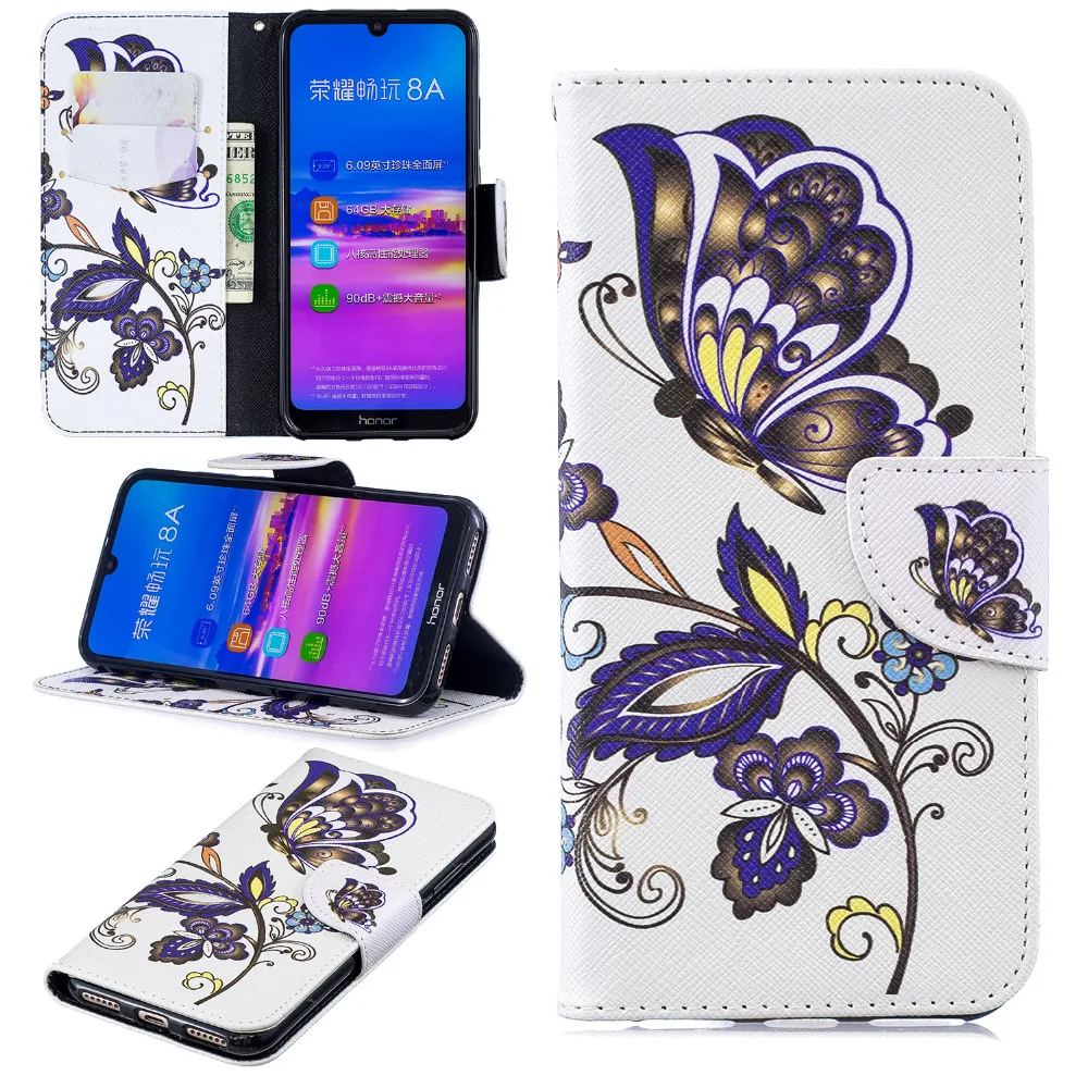 Чехол для huawei Honor 8A, кожаный чехол для Honor 8A, чехол для huawei Honor 8A, Honor 8A, 8 A, JAT-LX1, чехол, кошелек, флип, чехол для телефона, s shell