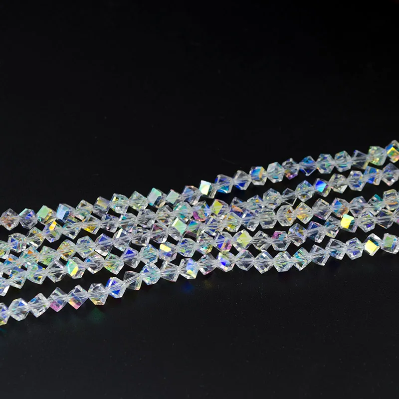 95 шт белые цветные квадратные бусины 4 мм австрийский кристалл стеклянные