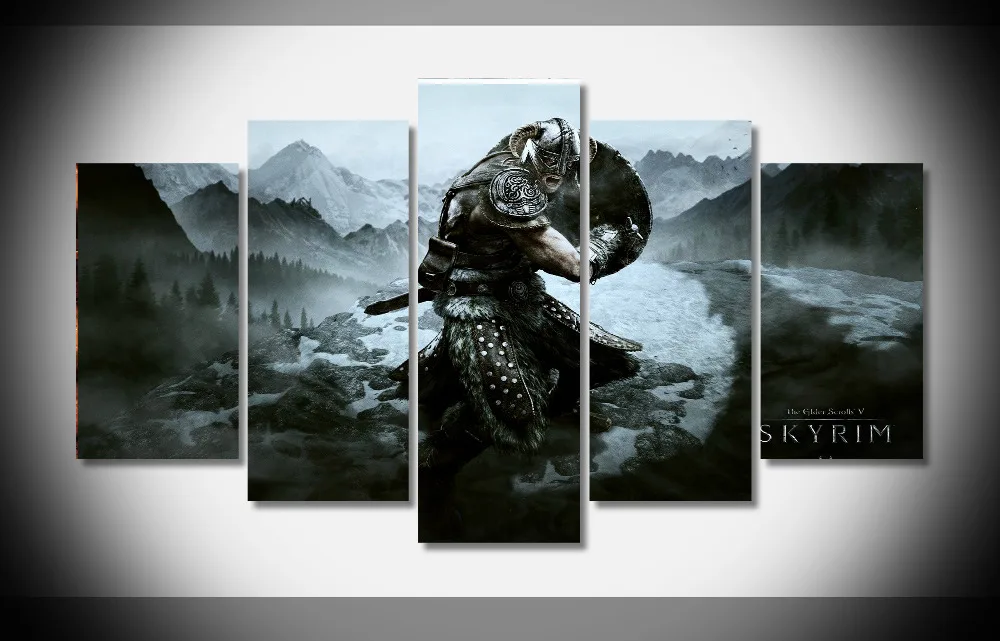 7395 старшие свитки skyrim плакат в рамке галерея обертывание Художественная печать