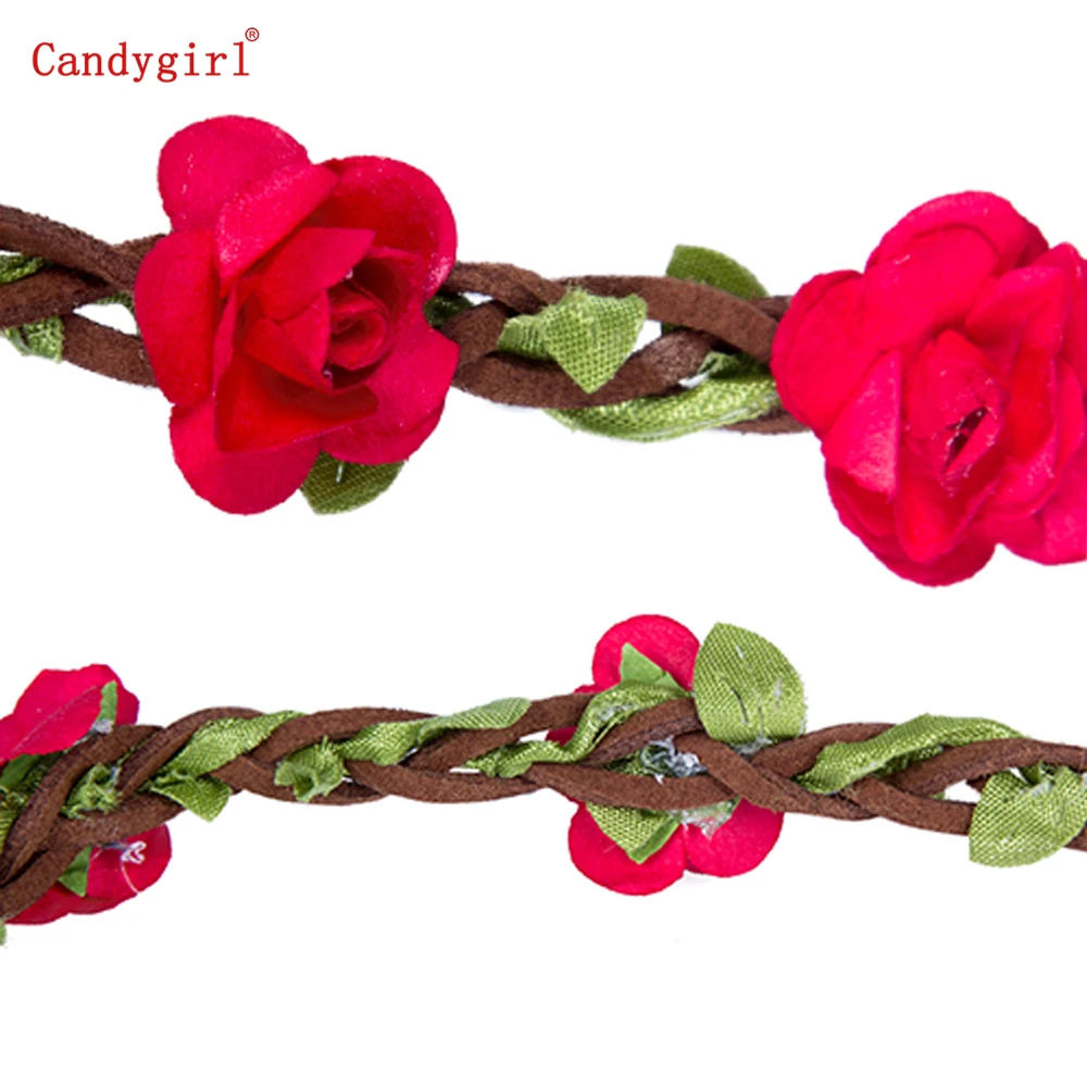 1 шт. Многоцветный Цветочный ободок с розами для женщин и девочек Модный