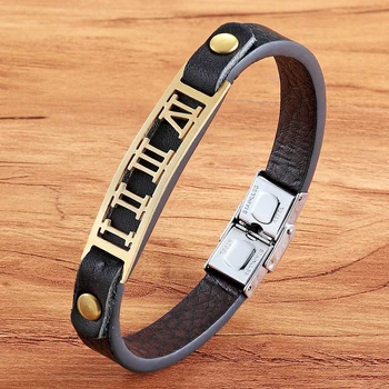 New Style Color Maze Totem Design PU Leather Bracelet 1