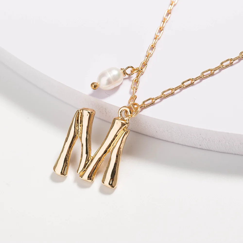 Женское Ожерелье с имитацией жемчуга длинное ожерелье золотистого цвета