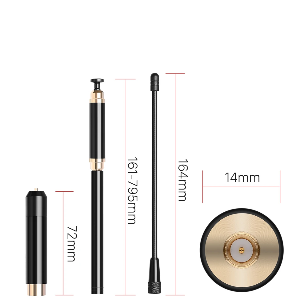 NKTECH Dual Band антенна с высоким коэффициентом усиления sma-мужчина для TYT MD-380 MD-390 gps