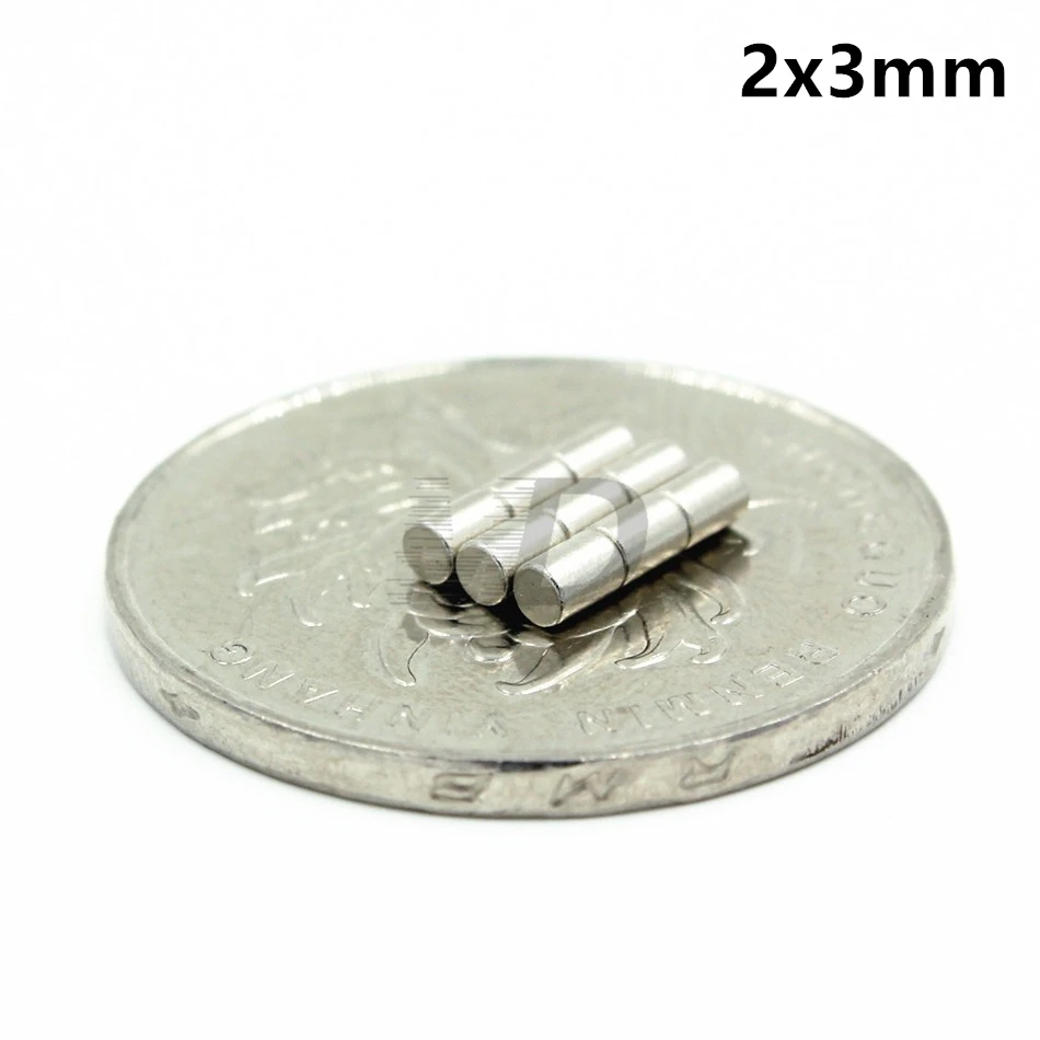 

5000pcs Neodymium N35 Dia 2mm X 3mm Strong Magnets Tiny Disc Nd-Fe-B Rare Earth For Crafts Models Fridge Sticking magnet 2x3mm