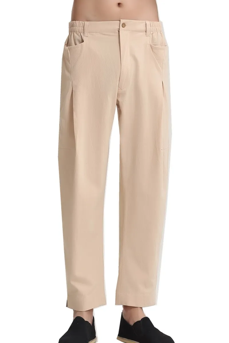 Шанхайская история традиционная китайская одежда мужские льняные штаны для