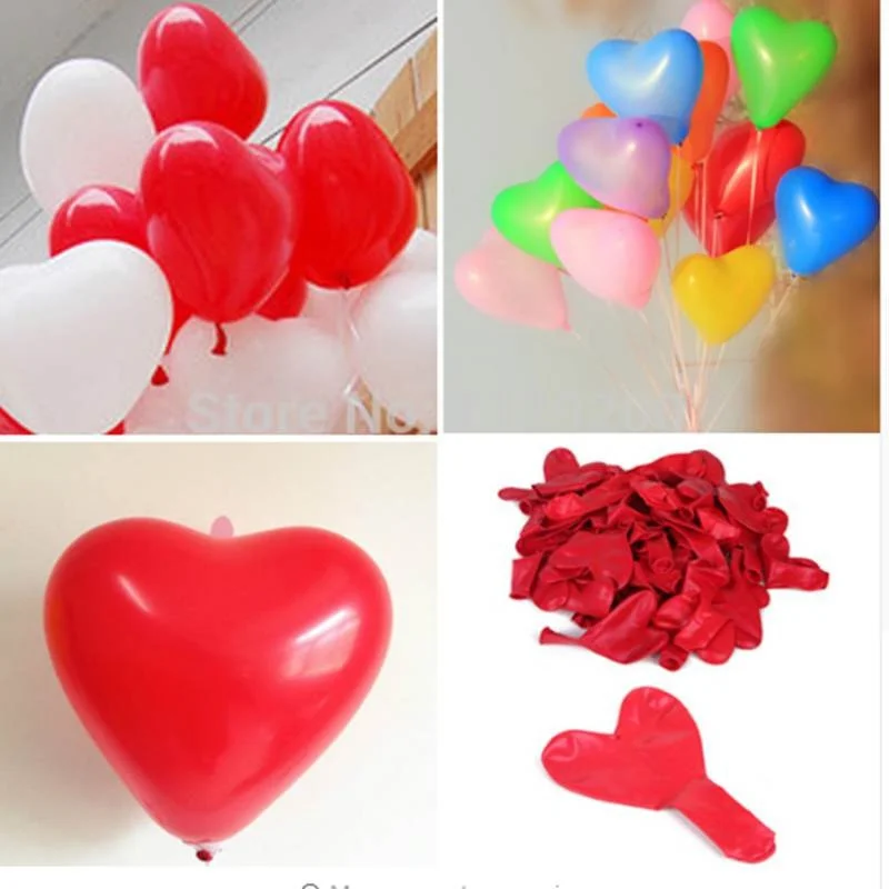 20pcs10inch красных шаров сердце розовый белый фиолетовый латекс баллон Свадебные