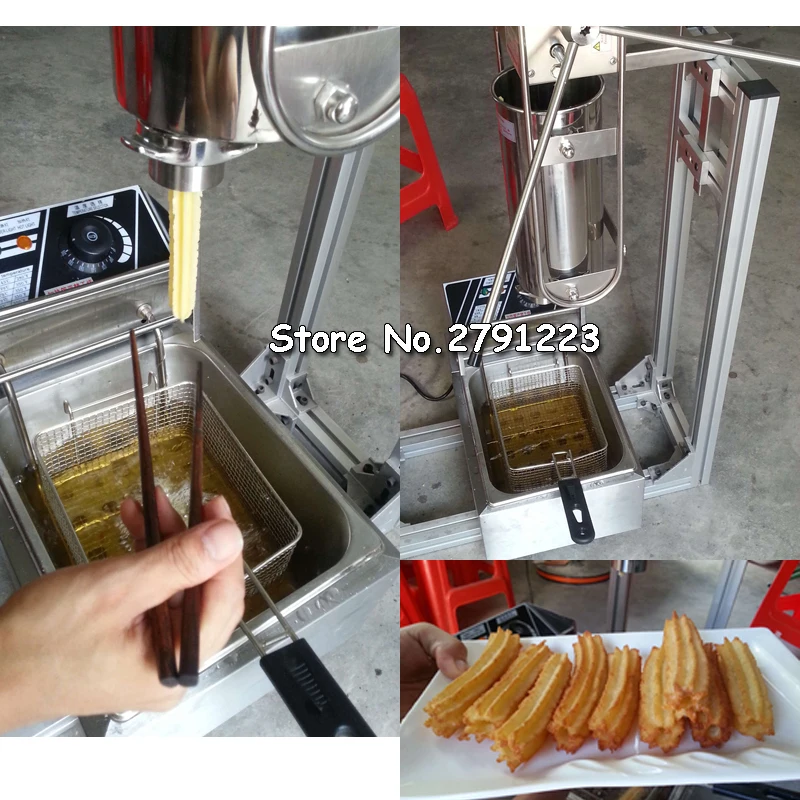 Коммерческая Вертикальная ручная машина Churrera Churros 5 л испанская для пончиков 220 В