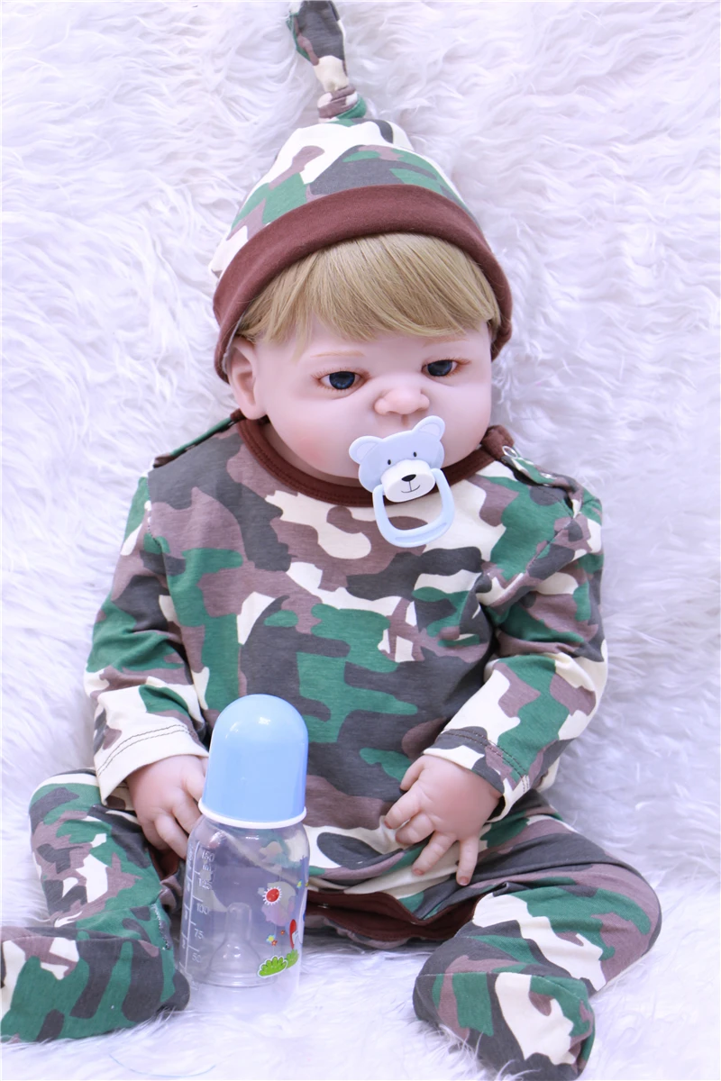 57 см силиконовые куклы Reborn Baby boy Кукла 23 дюйма Жесткий винил Boneca BeBes игрушка для