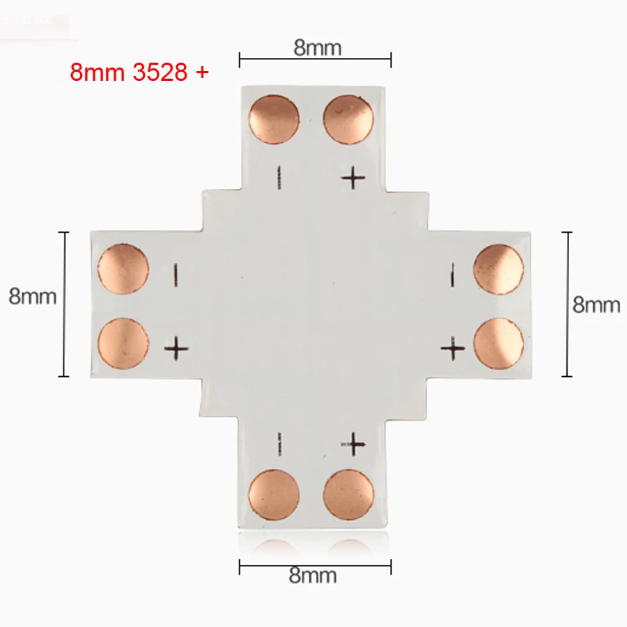 10 шт./лот 2Pin 4pin LED разъем L T + форма FPC адаптер для 8 мм 3528 5050 RGB полоса без пайки |