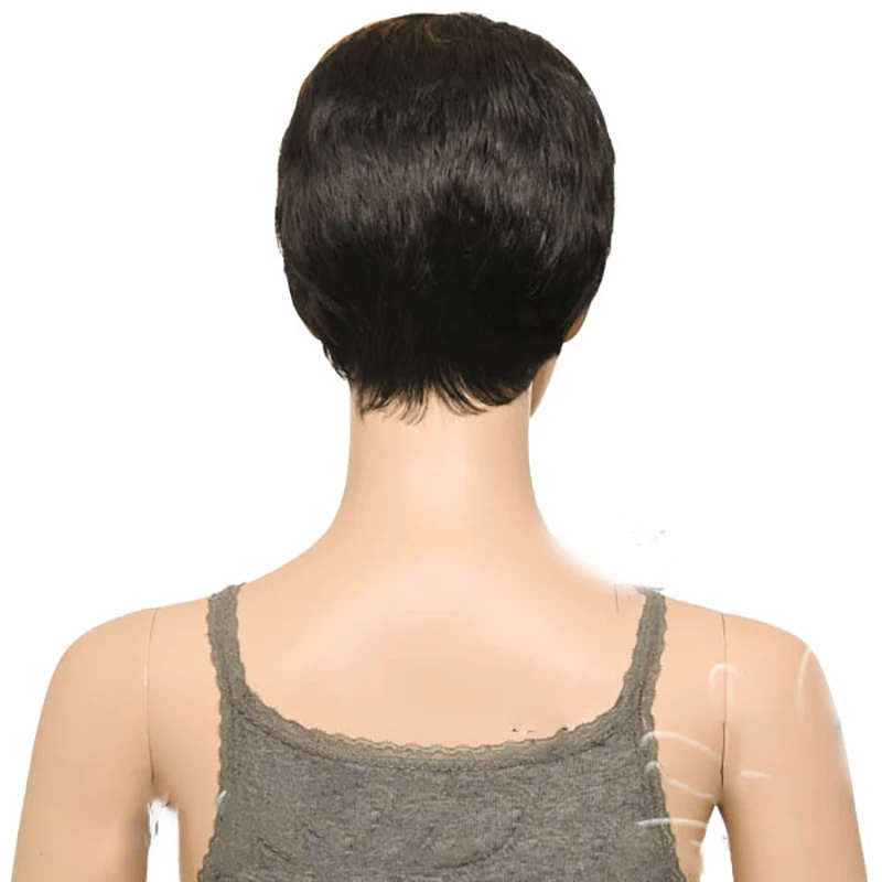 HAIRJOY Для женщин Bump парики из синтетических волос Короткие прямые Термостойкие 2 тон двойная Цвет парик 7 цветов