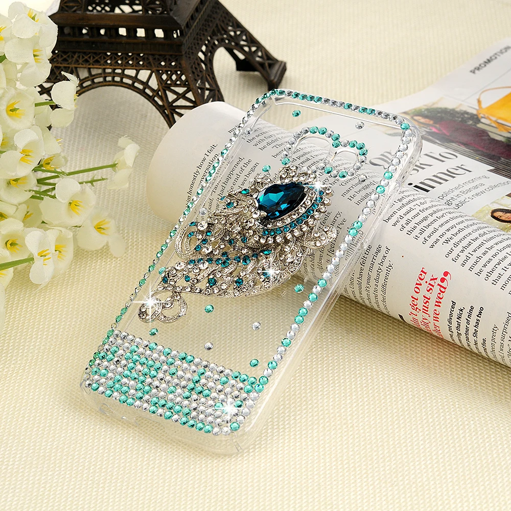 3D Bling С кристалалми и стразами чехол для samsung Galaxy S5 6 S7 край S8 Plus Note 8 4 A5 A3 A7 J3 J5 J7