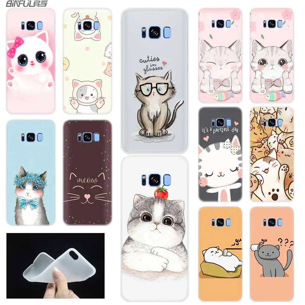 Мягкий силиконовый чехол для Samsung S30 S20 S11 S10 S9 S8 Plus lite 11e 10e Uitra S7Edge милый кот Китти