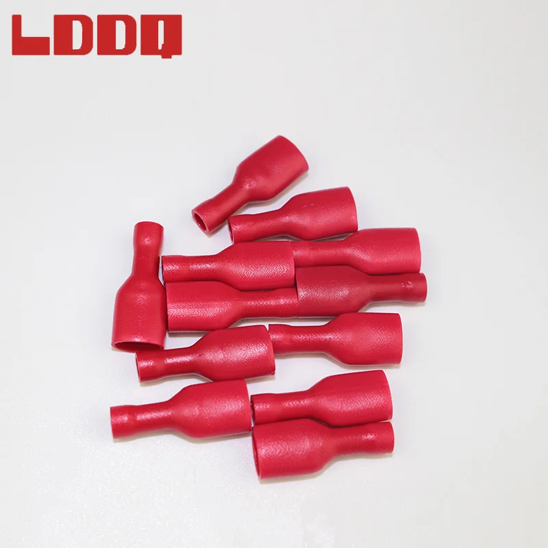 LDDQ 100 шт. красная полностью изолированная гнездовая обжимная Клемма