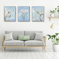 3 piece orchid flowers bird canvas paintings nordic wall art pictures poster prints for living room home decoration