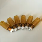 10000 шт.лот 3 мл эфирные масла Янтарное стекло многоразовые бутылки мини-ролл-на бутылки для образцов
