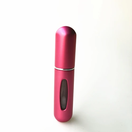 Rose red Портативный 5 мл дорожный мини-контейнер алюминиевый многоразовый парфюм пустая бутылочка с распылителем косметические контейнеры флакон для духов 1 шт - Цвет: Rose red