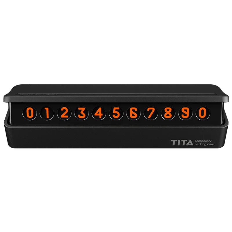 black xiaomi mijia Bcase Тита Флип Тип автомобиля Умеренная Парковка Телефон номер карты пластина для xiaomi умный дом - Цвет: black