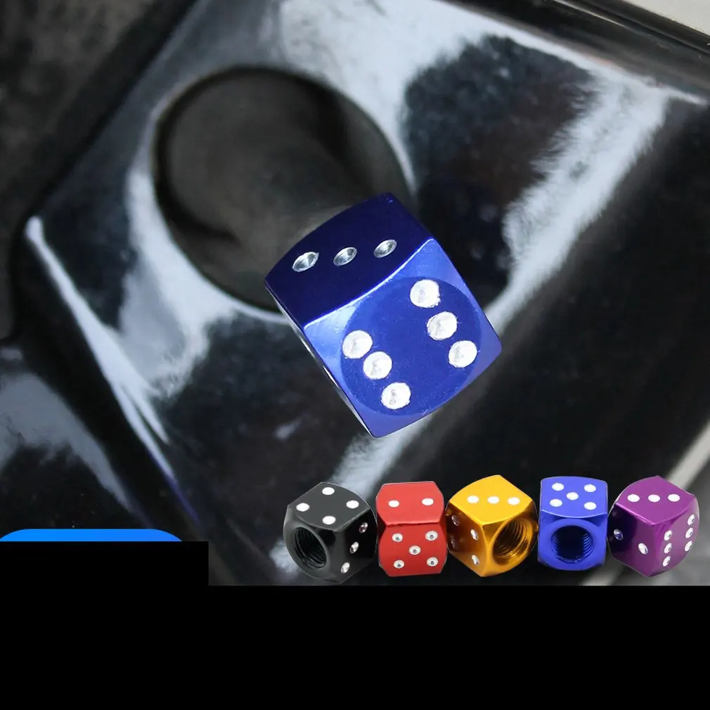 Алюминиевый сплав авто Стайлинг Авто Dice пылезащитный клапан колпачки