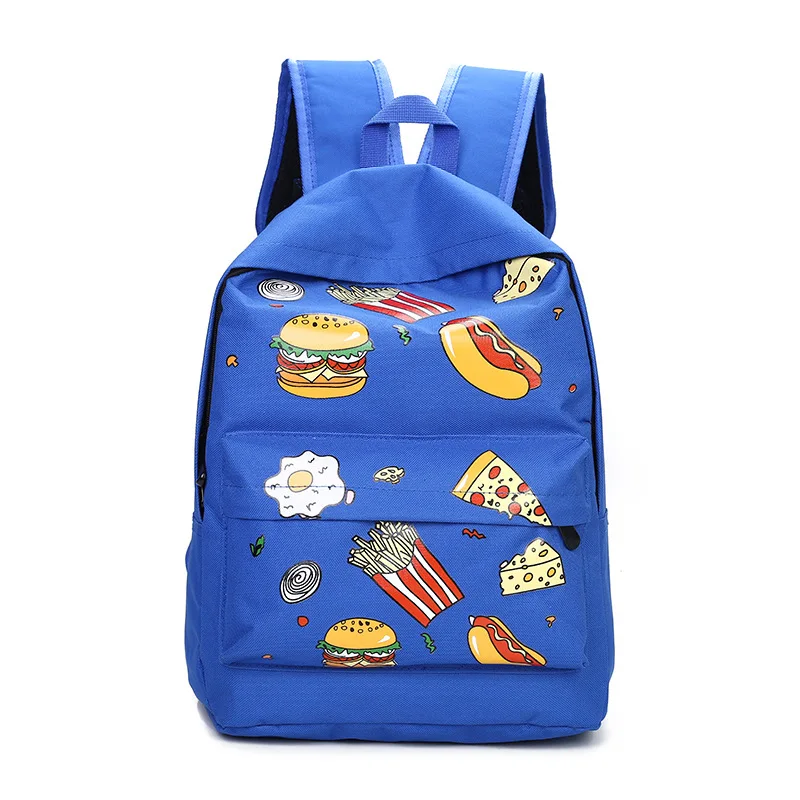 2016 Горячая Распродажа Новая мода еда картофель фри гамбургер школьные сумки с