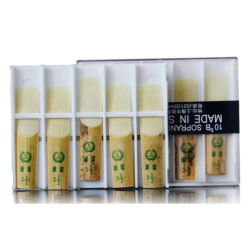 

Sax Parts Accessories XINZHONG 2 1/2 10-bB Soprano Sax Reeds 10pcs/box