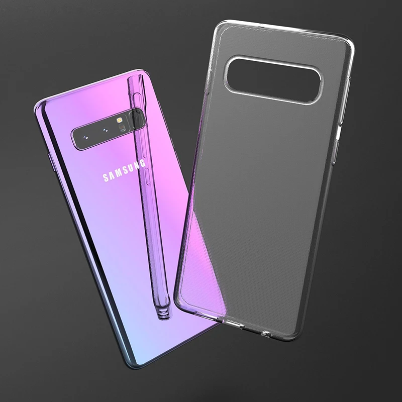 Силиконовый чехол для Samsung Galaxy S10 Plus s10e Ультратонкий Прозрачный из ТПУ S10e S 10