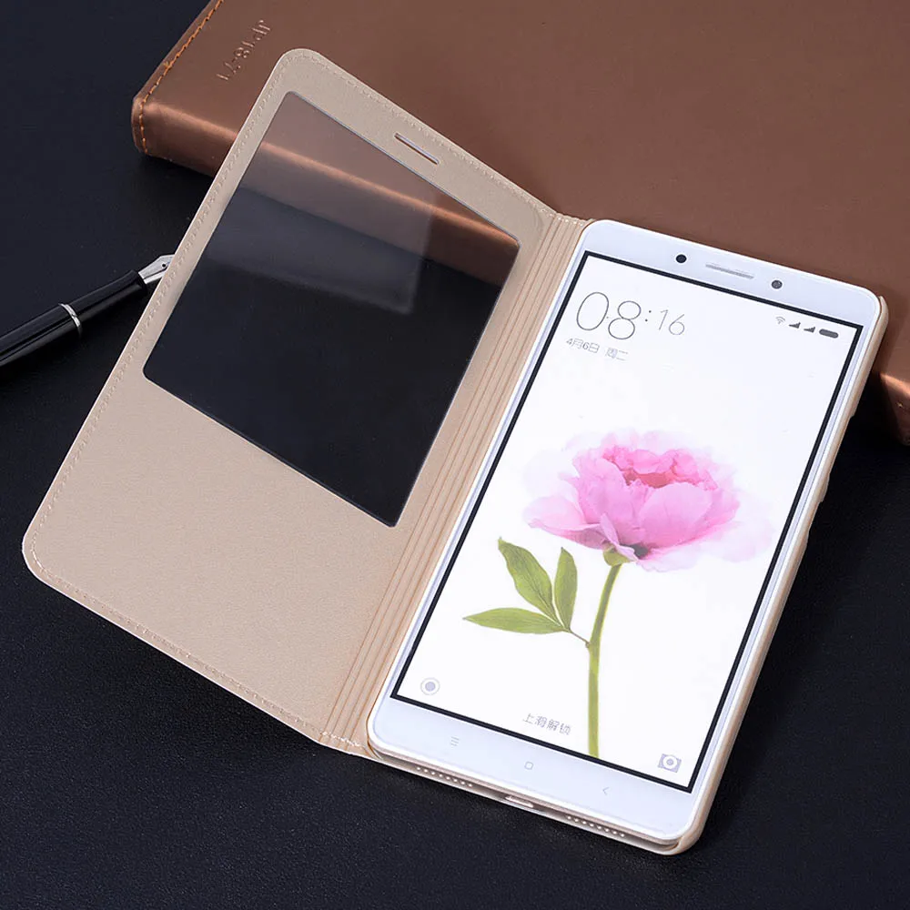 Кожаный смарт чехол с откидной крышкой Магнитный для Xiaomi Mi Max 3 2 1 Mimax Pro Prime Max3 Max2