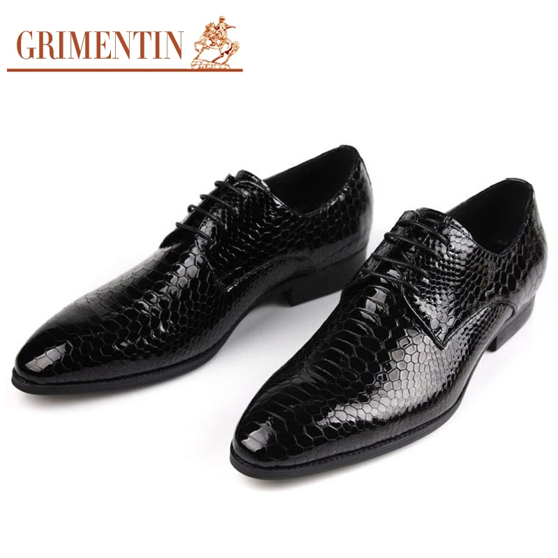 Мужская модельная обувь из натуральной кожи 2017 г. Роскошные дизайнерские черные