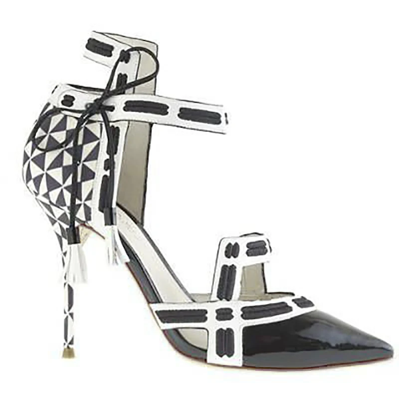 Женские летние сандалии COSIDRAM модные туфли на высоком каблуке туфли-лодочки