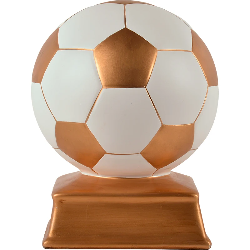 Creative football modeling resin sculpture Sports spirit football trophy sculpture desktop decoration