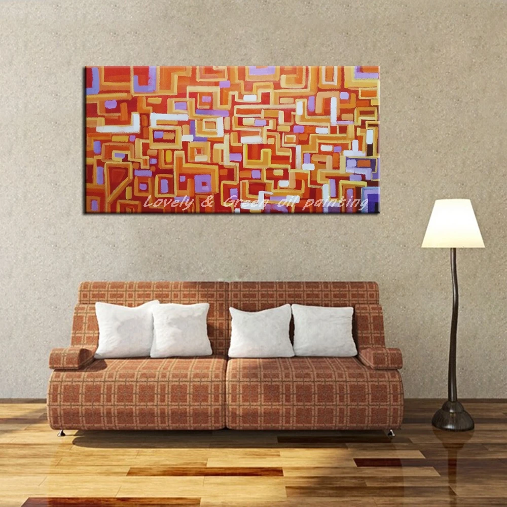 Постер ручной росписи настенное искусство холст картина маслом современный