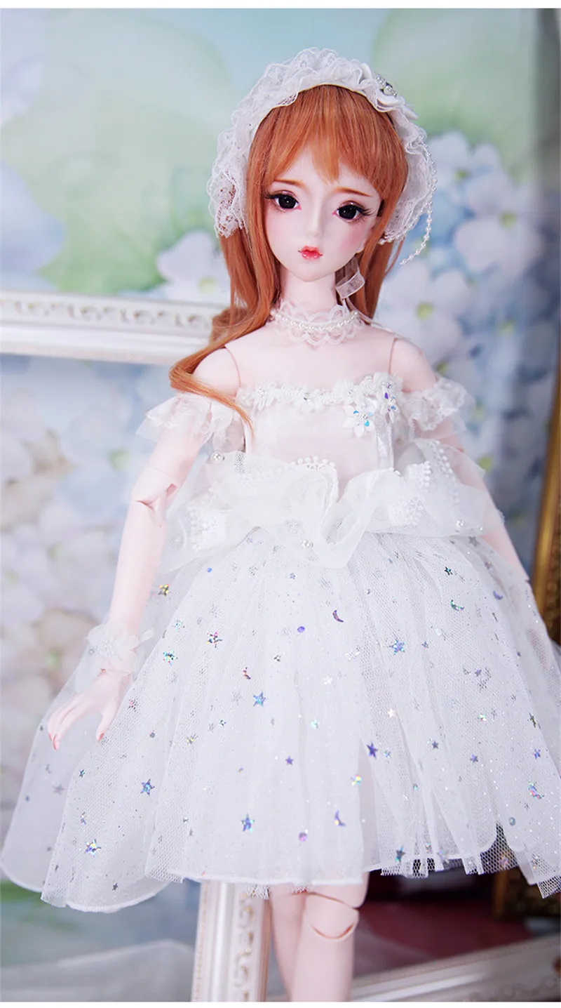 Парик для 1/3 BJD Тыква и каштановые волосы AI YoSD MSD SD набор игрушка подарок DC лати костюм 60 см кукла