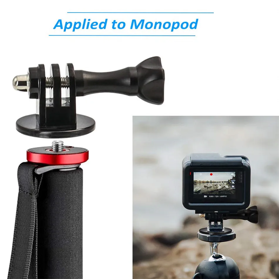Адаптер для крепления штатива Waterlowrie 1/4 &quotс винтом большого пальца Go Pro Hero 8 7 6 5 4