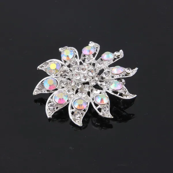 Новый модный бренд с серебряным покрытием Броши для Для женщин Кристалл