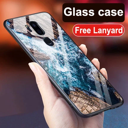 A20 Для LG G7 чехол G7ThinQ звездная звезда закаленное стекло задняя крышка Чехлы LGG7 G7 ThinQ G710 ударопрочный стеклянный чехол для LG G7Thin Q capa - Цвет: A20