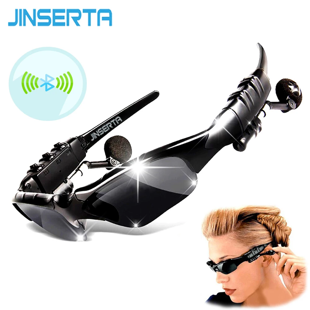 

JINSERTA Sport Stereo Wireless Bluetooth Headset 3 colorful Sun lens Earphones Sunglasses mp3 Riding Glasses