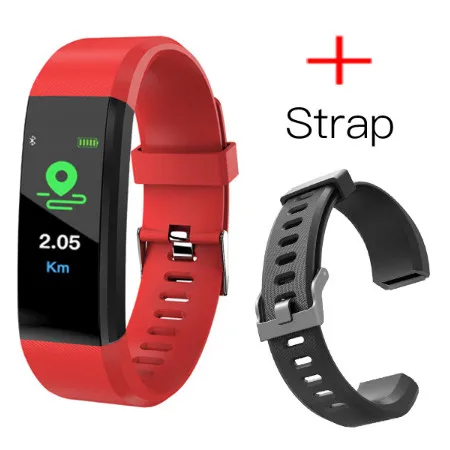 Red Plus Strap LYKRY, Новые смарт-часы для мужчин и женщин, монитор сердечного ритма, кровяное давление, фитнес-трекер, умные часы, спортивные часы для ios android+ коробка - Цвет: Red Plus Strap