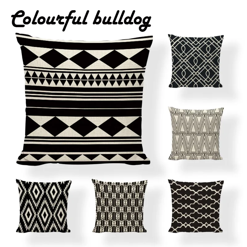 Роскошный черный и бежевый чехол с геометрическим узором в полоску шевроном