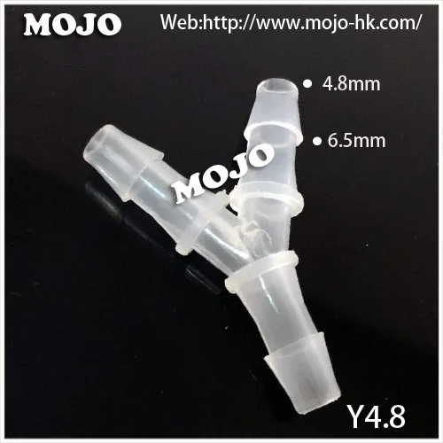 

2020 Free shipping!(10pcs/Lots) MJ-Y4.8 3/16" PP Three way connectors 4.8mm Y type pipe joint