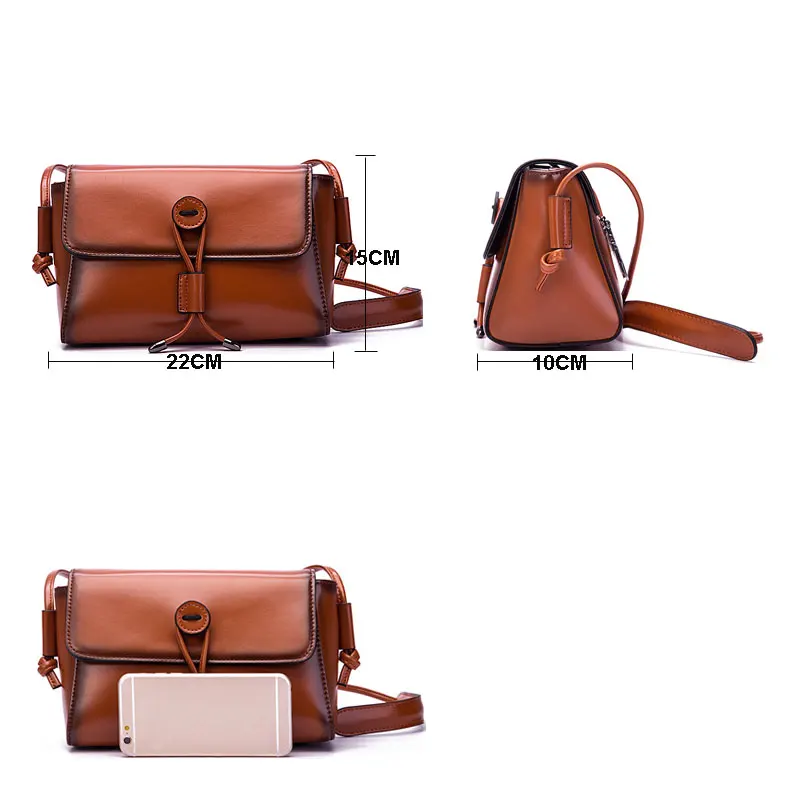 ESUFEIR Натуральная Кожа Мини Женская Сумка Старинные Кнопки Дизайнерский Бренд