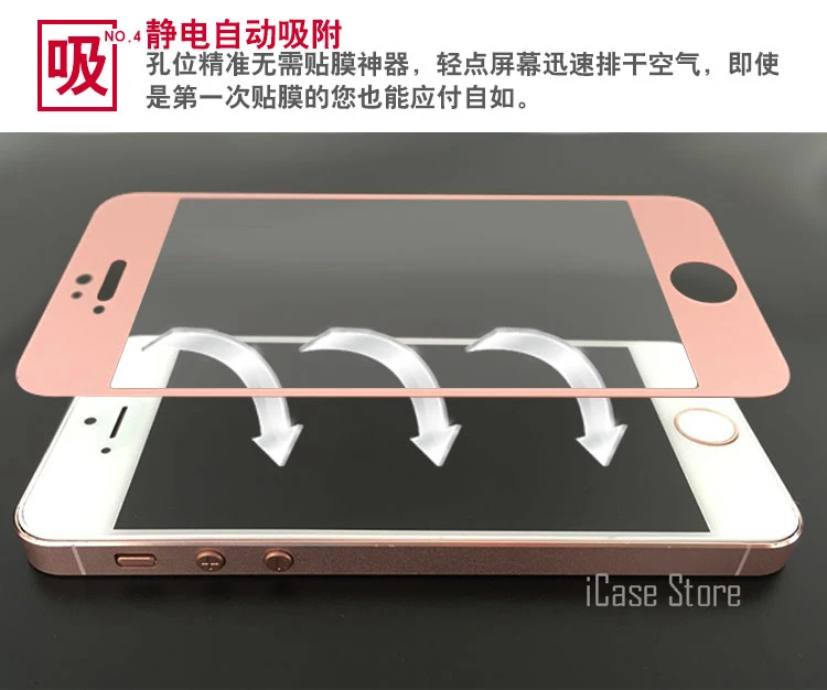 Высокое качество 9H полноэкранное цветное закаленное стекло для iPhone 5 5S 5C SE чехол с