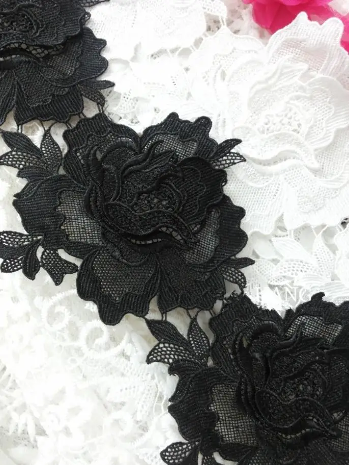 

15yard 16cm Flower Guipure Lace Fabric For Wedding Dresses Water Soluble Lace Trim Bridal Applique Trim Sewing Supplies AC0282