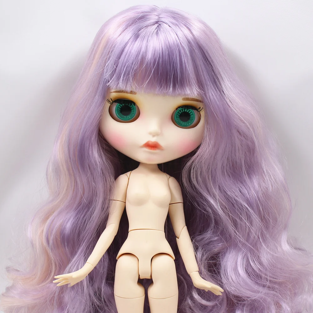 Кукла ICY DBS Blyth для No. BL1049/2352/1049 фиолетовые Смешанные розовые волосы резные губы