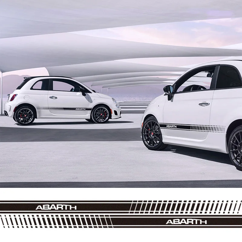 

1 Pair Customizable ABARTH Car Stickers Decal Car-Styling For FIAT 500 grande punto bravo doblo panda ducato car accessories