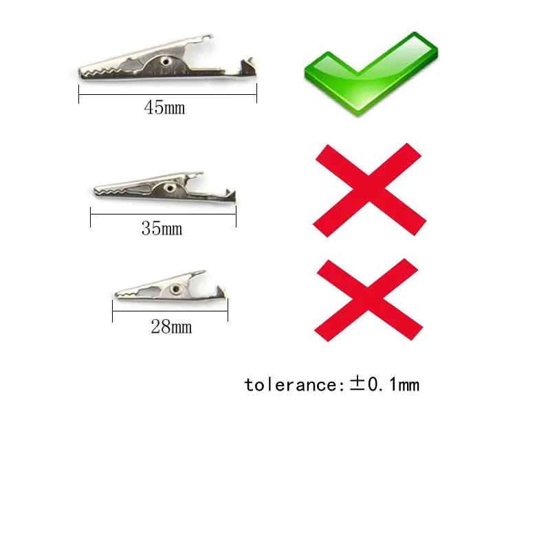 Double-ended crocodiles clips 45MM 5 Colors for Text with cable finder test leads crocodile electrical | Обустройство дома
